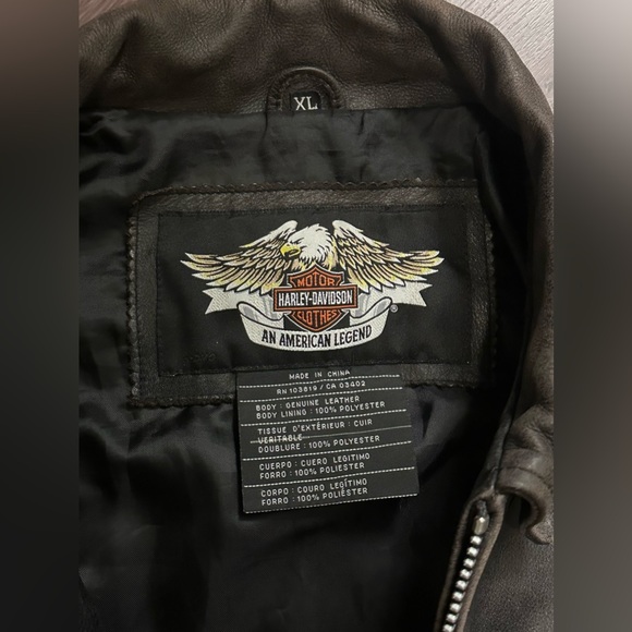 Vintage Harley Davidson Legendary Eagle Leather Jacket - Picture 3 of 7
